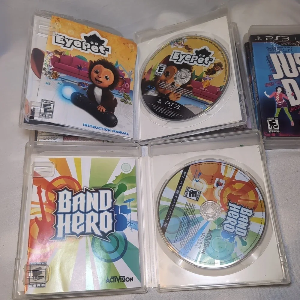 Just Dance 3, Lego Dimensions, Minecraft Season Pass, Eyepet, Band Hero Ps3 Kids